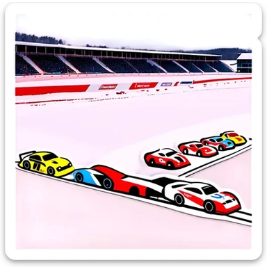 Kreis Racetrack with snow in winter sticker