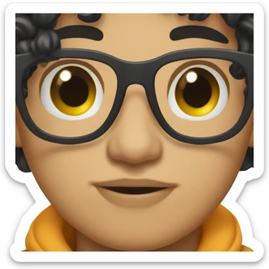 Create an emoji of Everly with glasses sticker