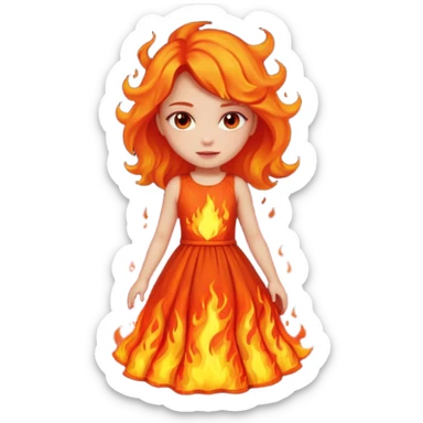 Lava girl sticker