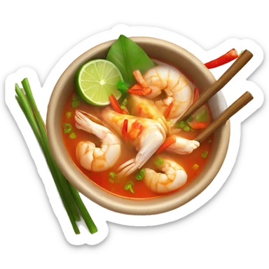 Tom Yum with chicken sticker