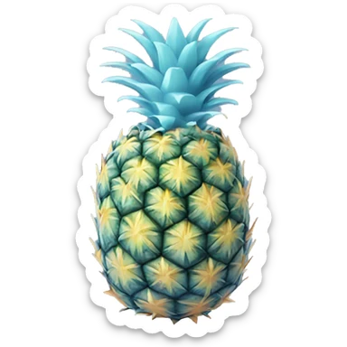 pastel blue pineapple sticker