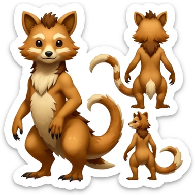 Anthropomorphic digitigrade Vernid-creature by LiLaiRa (full body) sticker