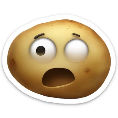 Dying potato sticker