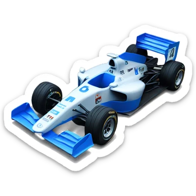 f1 car dak blue sticker