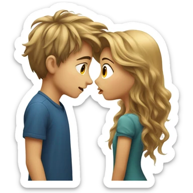 home alone kid is kissing girl sticker