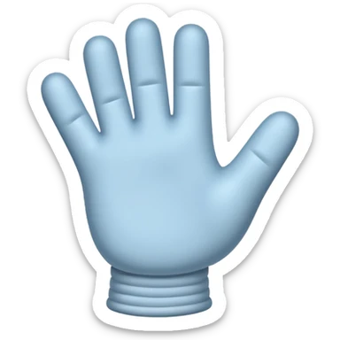 Mickey Mouse style hand emoji, white glove, friendly sticker