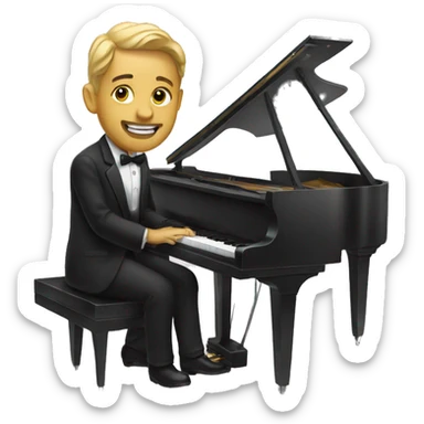 pianist sticker
