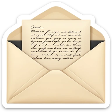 letter in an envelope sticker