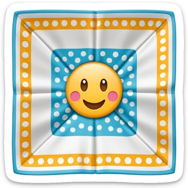 square flapped patterned napkin sticker