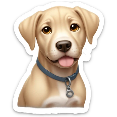 Lab pitbull mix puppy sticker