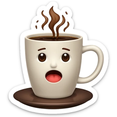 Bad coffee / sad coffee sticker