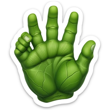 hulk smash green hand sticker
