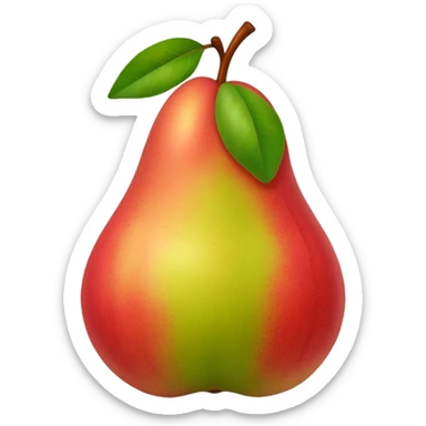 pear with red blush  sticker