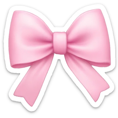 baby pink bow sticker