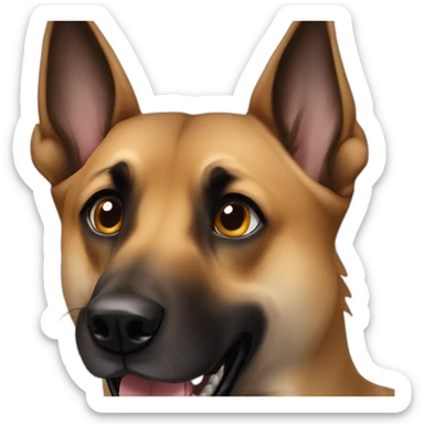 malinois dog scream sticker