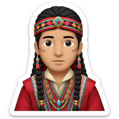 andean man with andean details sticker