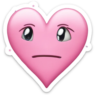 Pink heart stars sticker