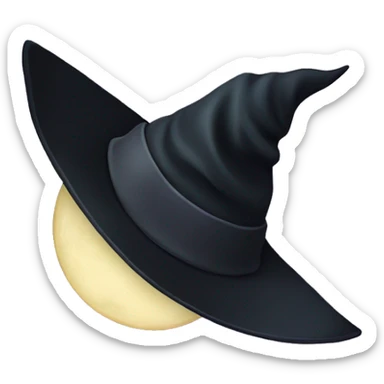 witch hat with moon sticker