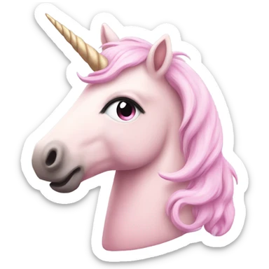 pastel pink unicorn sticker