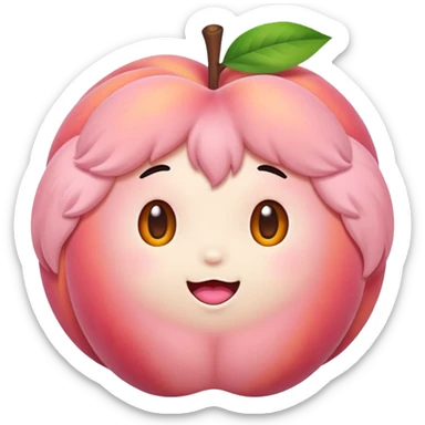 kawaii  peaches sticker