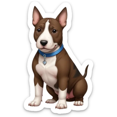 brindle english bull terrier dark brown sticker