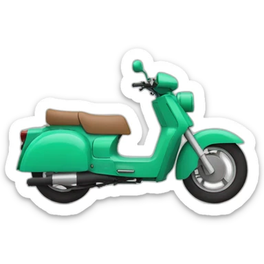minimalist moped sticker