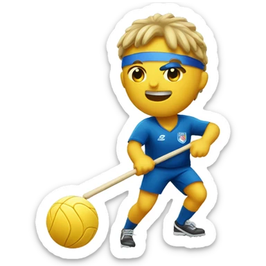 olimpico saltando con un baston sticker