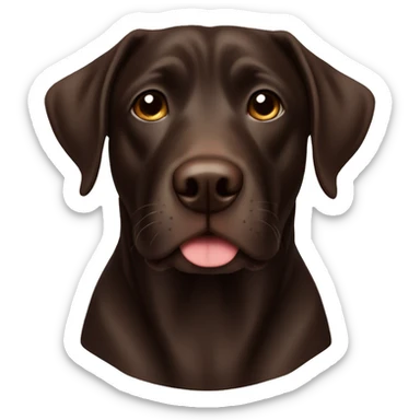 Dark chocolate lab pit sticker