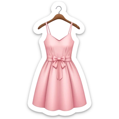 pastel pink spring dress on hanger sticker