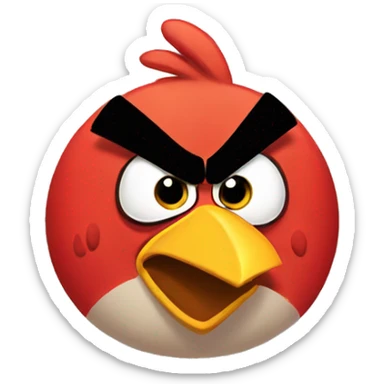 Angry bird sticker