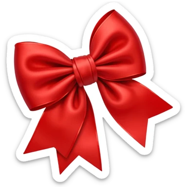 Red bow sticker