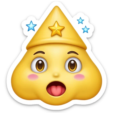 A emoji drooling with star eyes sticker