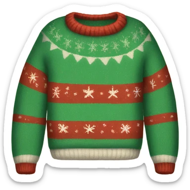 A cute and cozy sweater Christmas  sticker