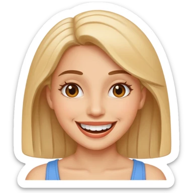  a woman totally happy sticker