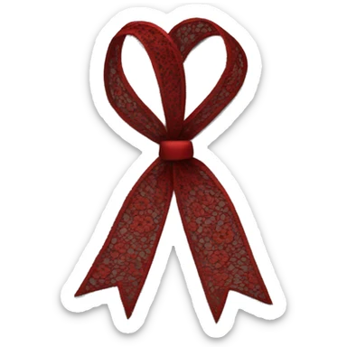 black and red lace bow sticker