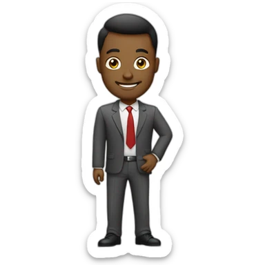 bussines man on presentation sticker