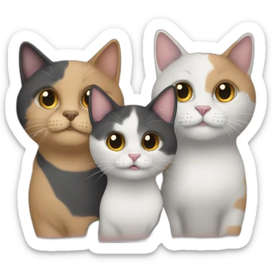 family of 4 end cat sticker