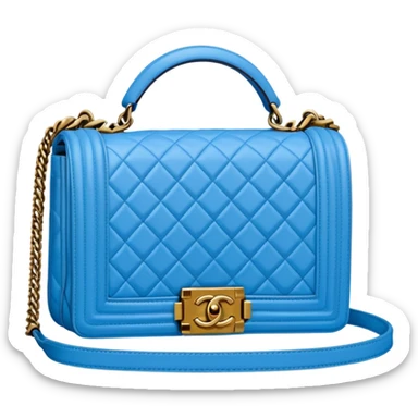 chanel le boy sky blue bag sticker