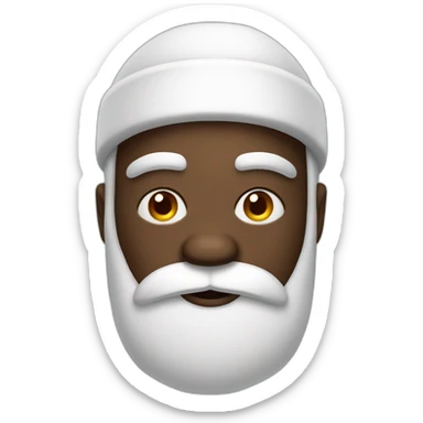 Black Santa look of disapproval sticker