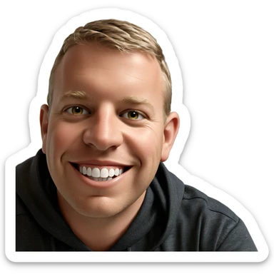 smiling portrait of a boy sticker