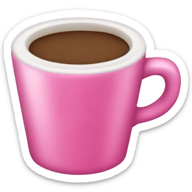 Pink coffee sticker
