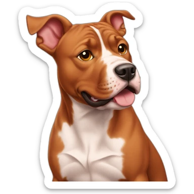 Clifford big red pit bull sticker