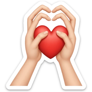 Make a hand heart sticker