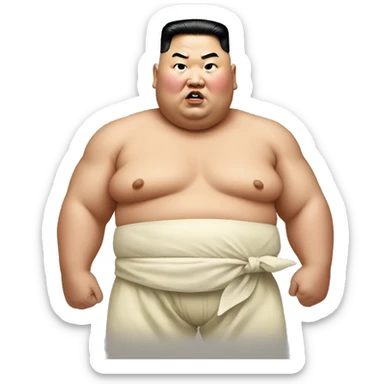 Kim jong un as a sumo wrestler sticker