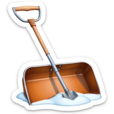 snow shovel object icon, metal snow shovel with wooden handle, winter equipment, glossy highlights, 3D cartoon, mobile game icon style, centered, clean background, no text, no watermark

 sticker
