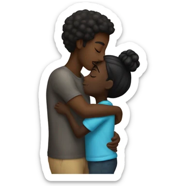 darkskin black girl kissing lightskin black guy   sticker