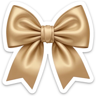 Beige bow sticker
