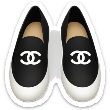 Chanel logo flats sticker