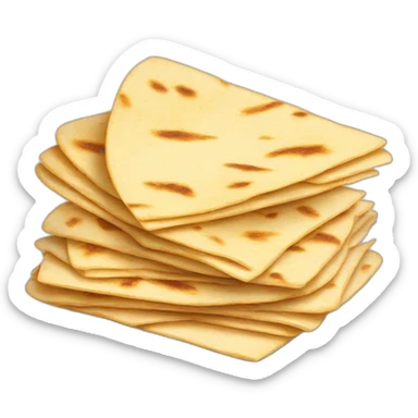 Small Stack of tortillas with some grill marks sticker