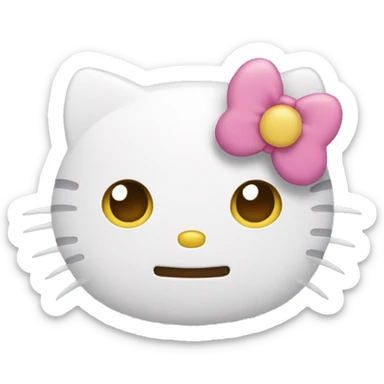 Hello kitty face sticker